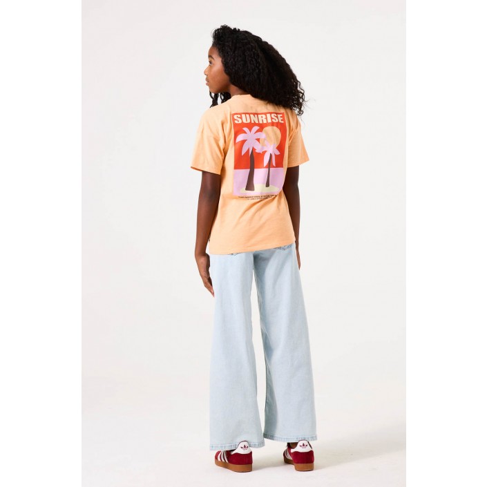 Garcia C52606_girls T-shirt ss 4017-coral kiss | Freewear C52606_girls T-shirt ss - www.freewear.nl - Freewear