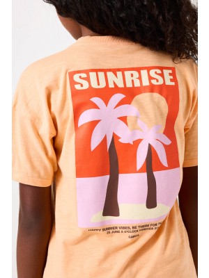 Garcia C52606_girls T-shirt ss 4017-coral kiss | Freewear C52606_girls T-shirt ss - www.freewear.nl - Freewear