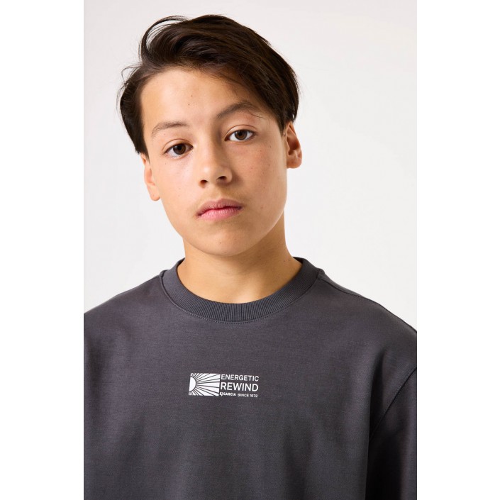 Garcia C53604_boys T-shirt ss 8384-charcoal | Freewear C53604_boys T-shirt ss - www.freewear.nl - Freewear
