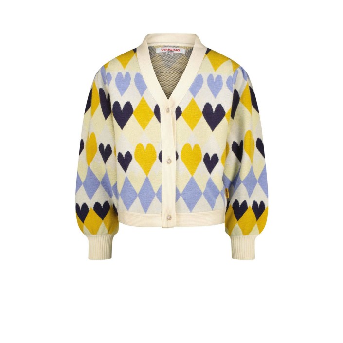 Vingino Ki Malina vest Macroon white | Freewear Ki Malina vest - www.freewear.nl - Freewear