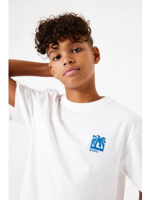 Garcia D53402_boys T-shirt ss 53-off white | Freewear D53402_boys T-shirt ss - www.freewear.nl - Freewear