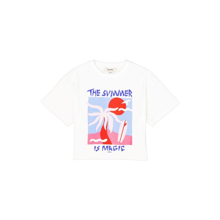 Garcia E52602_girls T-shirt ss 53-off white | Freewear E52602_girls T-shirt ss - www.freewear.nl - Freewear