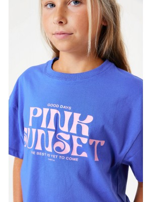Garcia E52605_girls T-shirt ss 7224-hyper blue | Freewear E52605_girls T-shirt ss - www.freewear.nl - Freewear