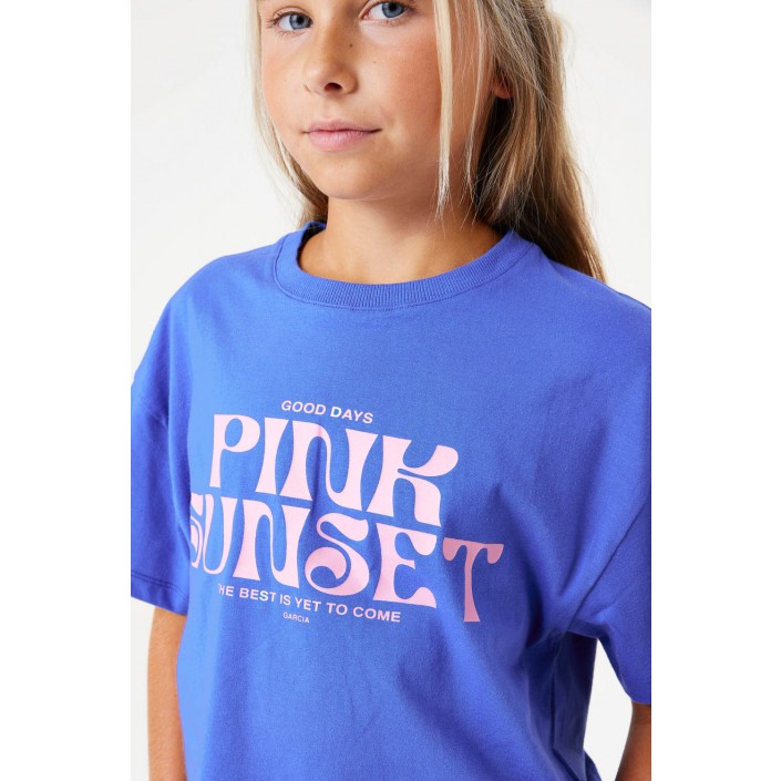 Garcia E52605_girls T-shirt ss 7224-hyper blue | Freewear E52605_girls T-shirt ss - www.freewear.nl - Freewear