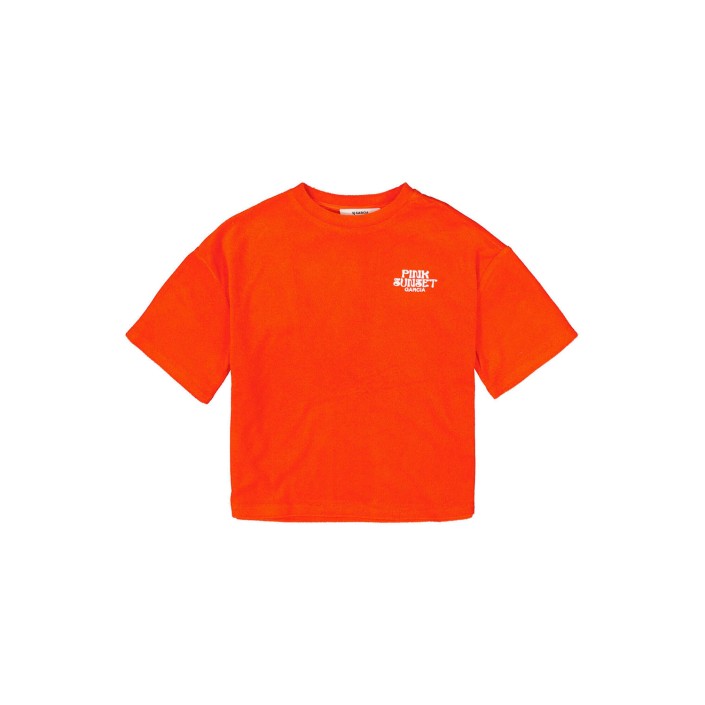 Garcia E52606_girls T-shirt ss 6095-manderin red | Freewear E52606_girls T-shirt ss - www.freewear.nl - Freewear