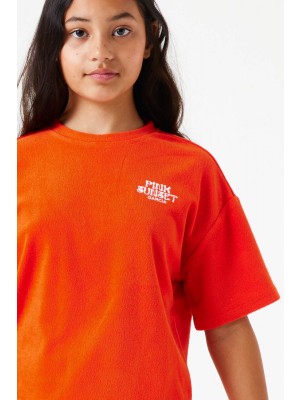 Garcia E52606_girls T-shirt ss 6095-manderin red | Freewear E52606_girls T-shirt ss - www.freewear.nl - Freewear