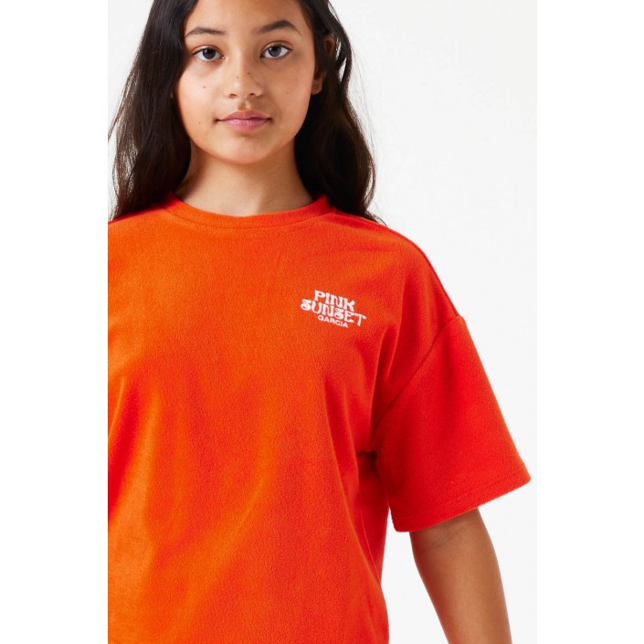 Garcia E52606_girls T-shirt ss 6095-manderin red | Freewear E52606_girls T-shirt ss - www.freewear.nl - Freewear