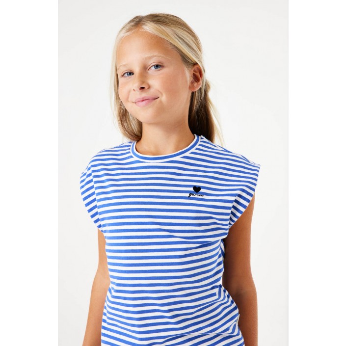 Garcia E52607_girls T-shirt ss 7224-hyper blue | Freewear E52607_girls T-shirt ss - www.freewear.nl - Freewear