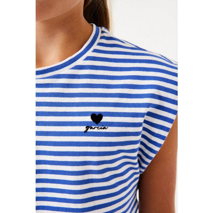 Garcia E52607_girls T-shirt ss 7224-hyper blue | Freewear E52607_girls T-shirt ss - www.freewear.nl - Freewear