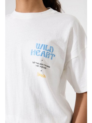 Garcia G52602_girls T-shirt ss 53-off white | Freewear G52602_girls T-shirt ss - www.freewear.nl - Freewear
