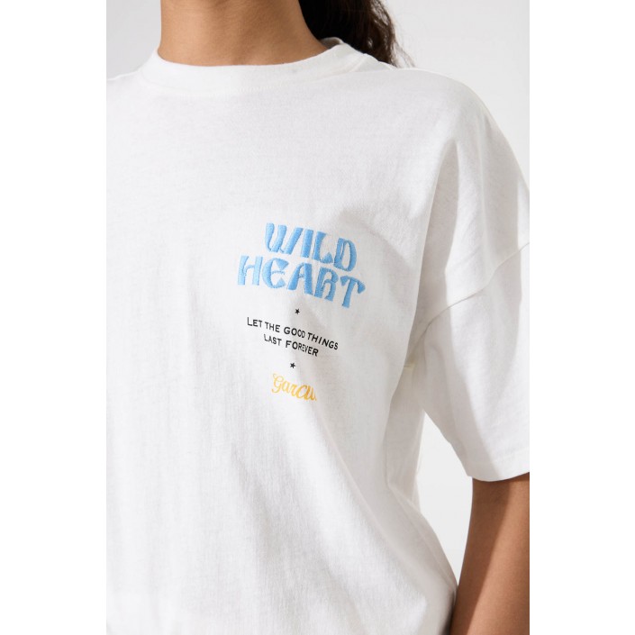Garcia G52602_girls T-shirt ss 53-off white | Freewear G52602_girls T-shirt ss - www.freewear.nl - Freewear