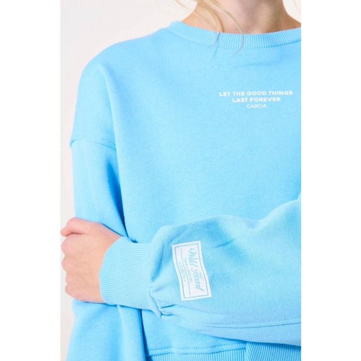 Garcia G52660_girls sweat 1266-ice blue | Freewear G52660_girls sweat - www.freewear.nl - Freewear