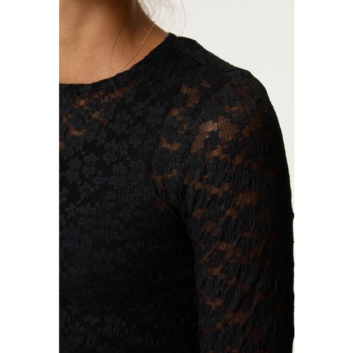 Garcia GE52003_girls T-shirt ls 1755-off black | Freewear GE52003_girls T-shirt ls - www.freewear.nl - Freewear