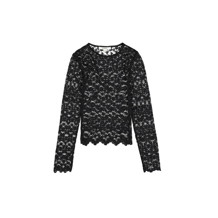 Garcia GE52003_girls T-shirt ls 1755-off black | Freewear GE52003_girls T-shirt ls - www.freewear.nl - Freewear