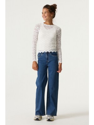 Garcia GE52003_girls T-shirt ls 53-off white | Freewear GE52003_girls T-shirt ls - www.freewear.nl - Freewear