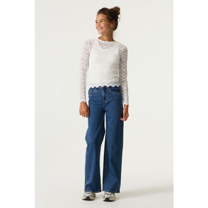 Garcia GE52003_girls T-shirt ls 53-off white | Freewear GE52003_girls T-shirt ls - www.freewear.nl - Freewear