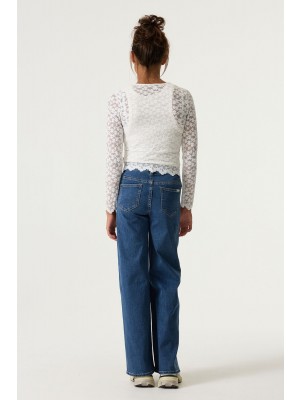 Garcia GE52003_girls T-shirt ls 53-off white | Freewear GE52003_girls T-shirt ls - www.freewear.nl - Freewear