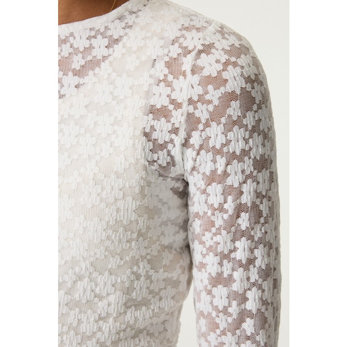 Garcia GE52003_girls T-shirt ls 53-off white | Freewear GE52003_girls T-shirt ls - www.freewear.nl - Freewear