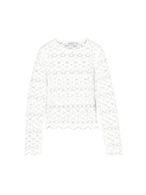 Garcia GE52003_girls T-shirt ls 53-off white | Freewear GE52003_girls T-shirt ls - www.freewear.nl - Freewear