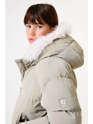 Garcia GJ520801_girls outdoor jacket 4219-soft sage | Freewear GJ520801_girls outdoor jacket - www.freewear.nl - Freewear