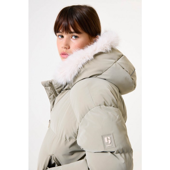 Garcia GJ520801_girls outdoor jacket 4219-soft sage | Freewear GJ520801_girls outdoor jacket - www.freewear.nl - Freewear