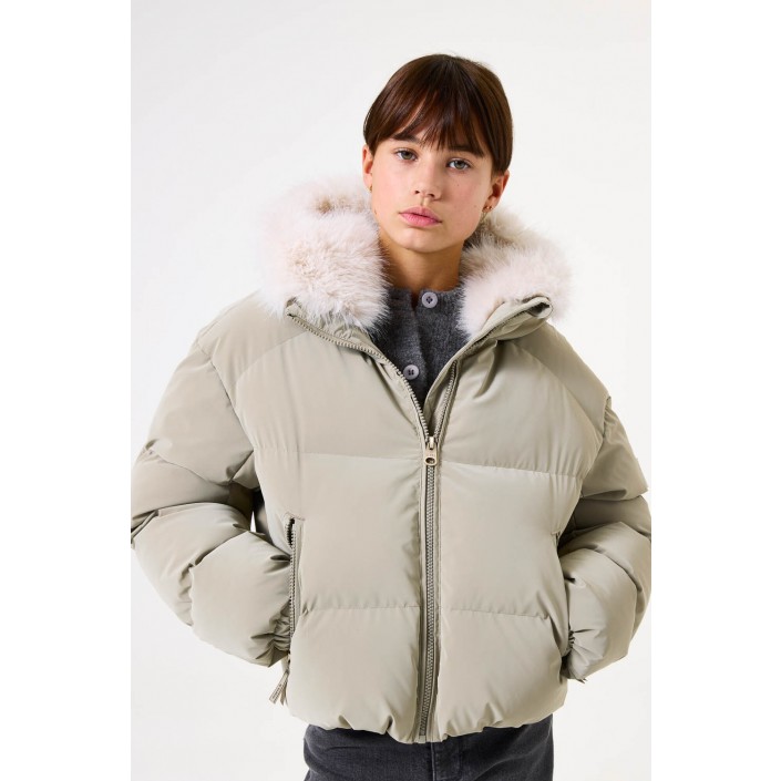 Garcia GJ520801_girls outdoor jacket 4219-soft sage | Freewear GJ520801_girls outdoor jacket - www.freewear.nl - Freewear