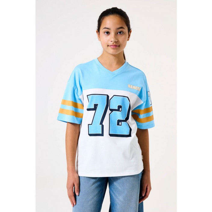 Garcia H52403_girls T-shirt ss 1266-ice blue | Freewear H52403_girls T-shirt ss - www.freewear.nl - Freewear