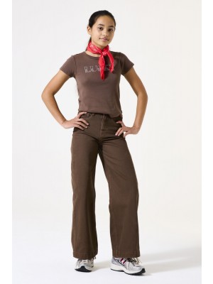 Garcia H52523_girls pants 1684-walnut | Freewear H52523_girls pants - www.freewear.nl - Freewear
