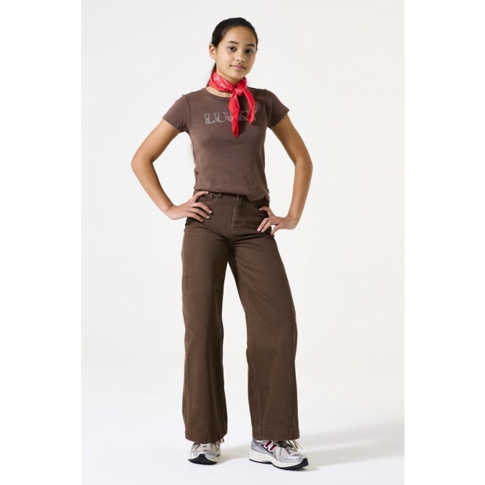 Garcia H52523_girls pants 1684-walnut | Freewear H52523_girls pants - www.freewear.nl - Freewear