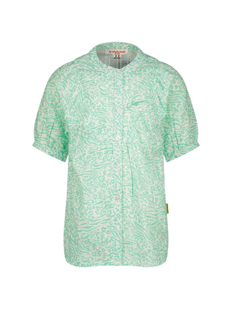 Vingino Top Lirette Meisjes Blouse - Tropic mint - Maat 116