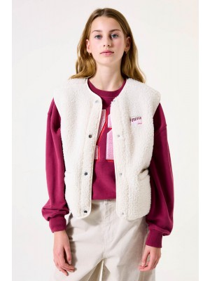 Garcia I52652_girls gilet 53-off white | Freewear I52652_girls gilet - www.freewear.nl - Freewear