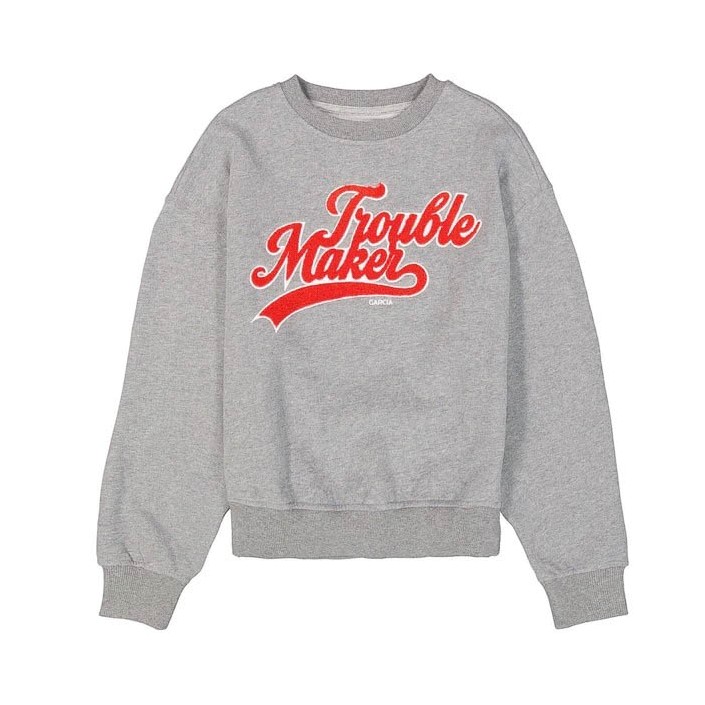 Garcia I52660_girls sweat 3051-dark grey mel | Freewear I52660_girls sweat - www.freewear.nl - Freewear