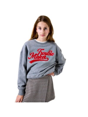 Garcia I52660_girls sweat 3051-dark grey mel | Freewear I52660_girls sweat - www.freewear.nl - Freewear