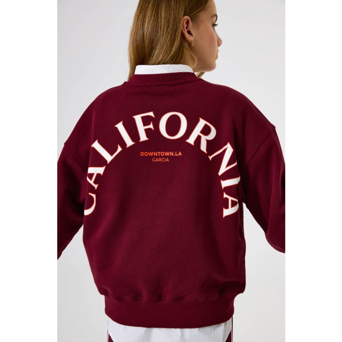 Garcia J52463_girls sweat 6637-dark cherry | Freewear J52463_girls sweat - www.freewear.nl - Freewear