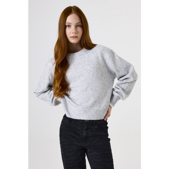 Garcia K52444_girls pullover 2137-pebble melee | Freewear K52444_girls pullover - www.freewear.nl - Freewear