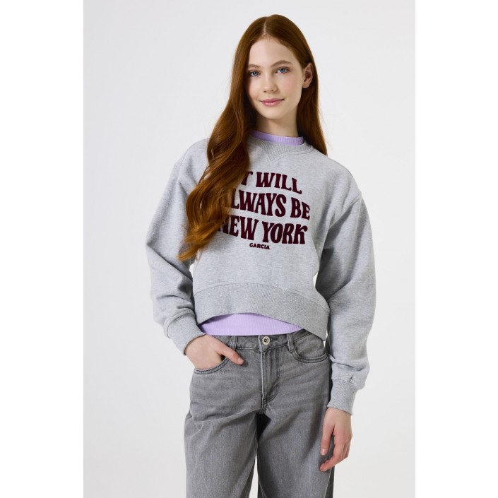 Garcia K52461_girls sweat 2137-pebble melee | Freewear K52461_girls sweat - www.freewear.nl - Freewear