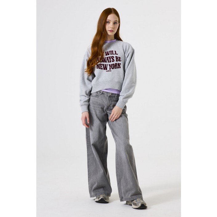 Garcia K52461_girls sweat 2137-pebble melee | Freewear K52461_girls sweat - www.freewear.nl - Freewear