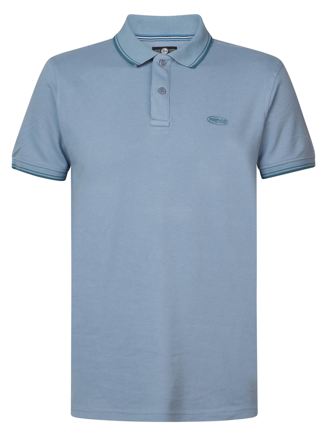 Petrol Industries - Heren Klassieke polo - Blauw - Maat XL