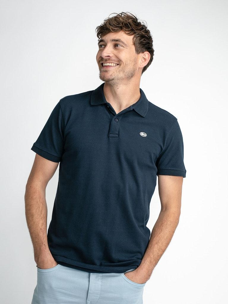 Petrol Industries - Heren Klassieke polo - Blauw - Maat XXL