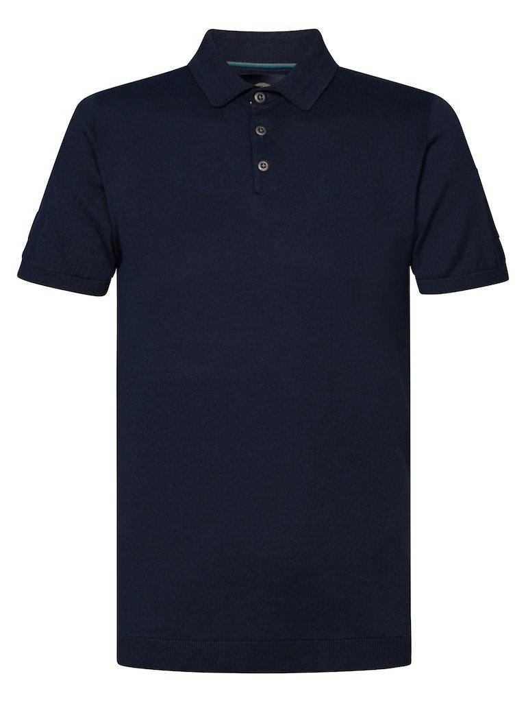 Petrol Industries - Heren Gebreide Polo Hana Bay - Blauw - Maat M
