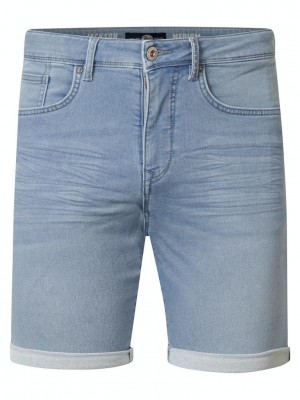 Petrol Industries Jackson Jogg - Denim Short Slim Fit Bleached | Freewear Jackson Jogg - Denim Short Slim Fit - www.freewear.nl - Freewear