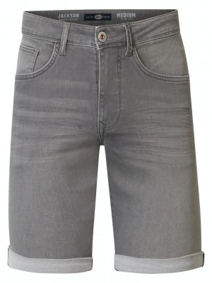 Petrol Industries Jackson Jogg - Denim Short Slim Fit Light Grey | Freewear Jackson Jogg - Denim Short Slim Fit - www.freewear.nl - Freewear