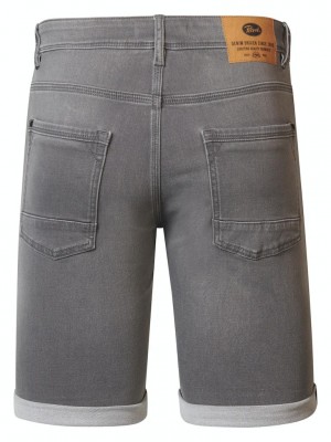 Petrol Industries Jackson Jogg - Denim Short Slim Fit Light Grey | Freewear Jackson Jogg - Denim Short Slim Fit - www.freewear.nl - Freewear