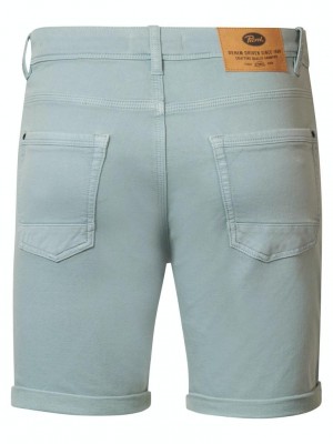 Petrol Industries Men Shorts Denim Aqua Grey | Freewear Men Shorts Denim - www.freewear.nl - Freewear