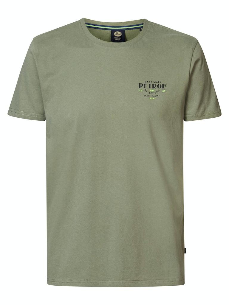 Petrol T-shirt met rugprint - M-1040-TSR603