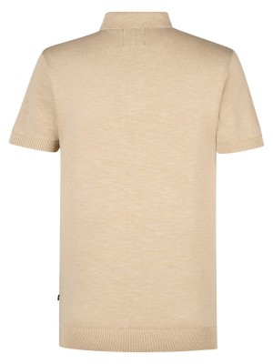 Petrol Industries Men Knitwear Polo Light Tan | Freewear Men Knitwear Polo - www.freewear.nl - Freewear