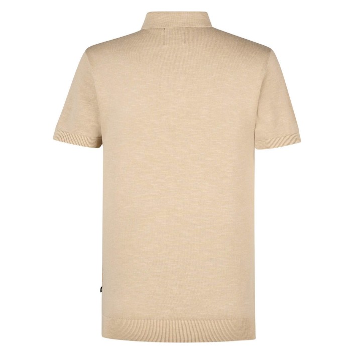 Petrol Industries Men Knitwear Polo Light Tan | Freewear Men Knitwear Polo - www.freewear.nl - Freewear