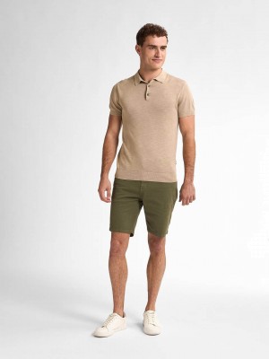 Petrol Industries Men Knitwear Polo Light Tan | Freewear Men Knitwear Polo - www.freewear.nl - Freewear