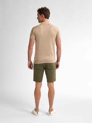 Petrol Industries Men Knitwear Polo Light Tan | Freewear Men Knitwear Polo - www.freewear.nl - Freewear