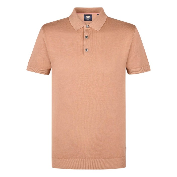 Petrol Industries Men Knitwear Polo Sandal Wood | Freewear Men Knitwear Polo - www.freewear.nl - Freewear